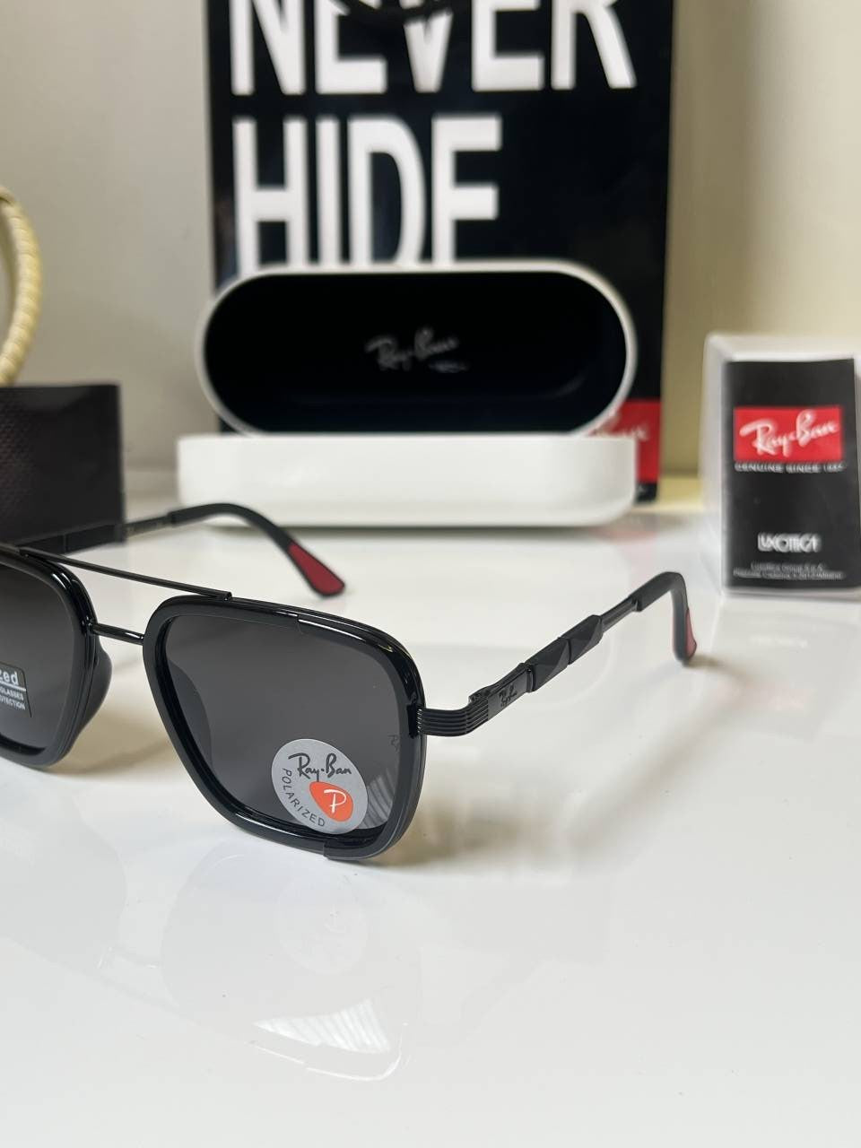 Rayban 4961 black polarized lens