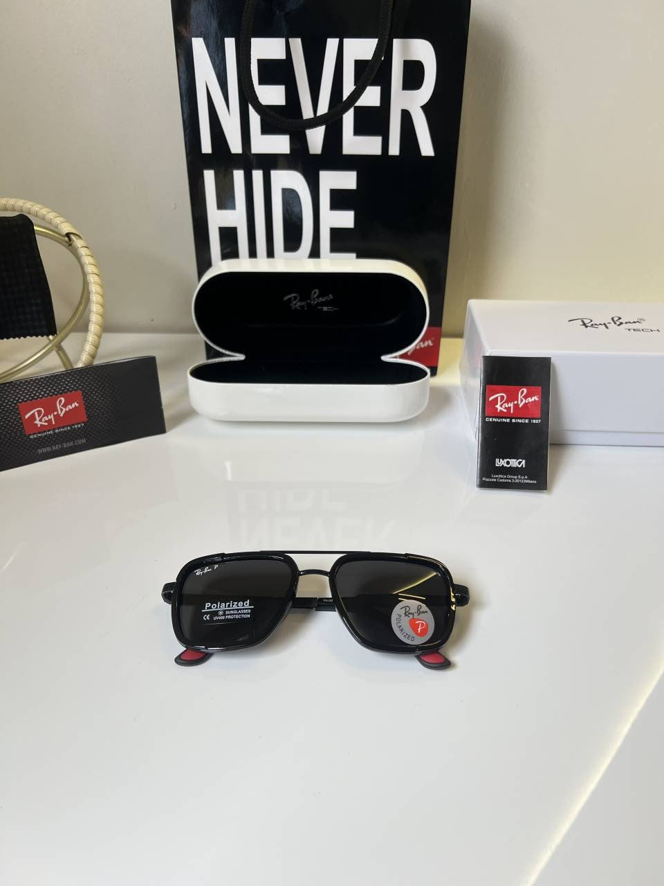 Rayban 4961 black polarized lens