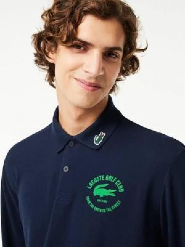 Lacoste Royal Blue Embroidery Logo Premium Polo T-Shirt (1770)