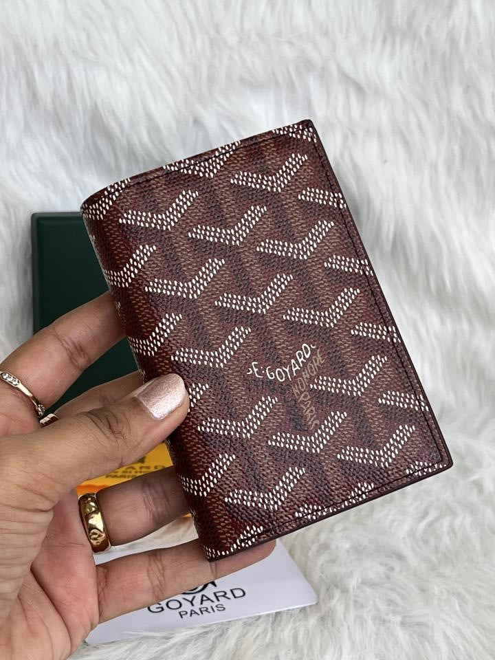Goyard GG-3 Saint Marc Card Holder With Original Box & Dust Cover Packing Highend Premium Leather