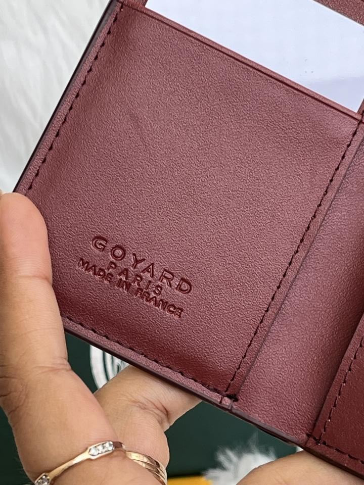 Goyard GG-3 Saint Marc Card Holder With Original Box & Dust Cover Packing Highend Premium Leather