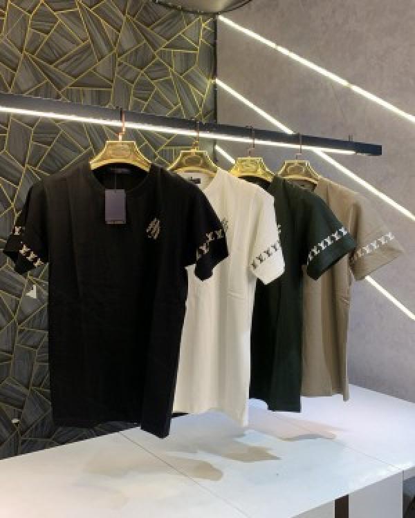 Louis Vuitton White Monogram Print Imported T-Shirt (1350)