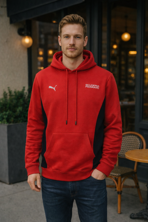 Ferrar i Mens Hoddie Red K167-R