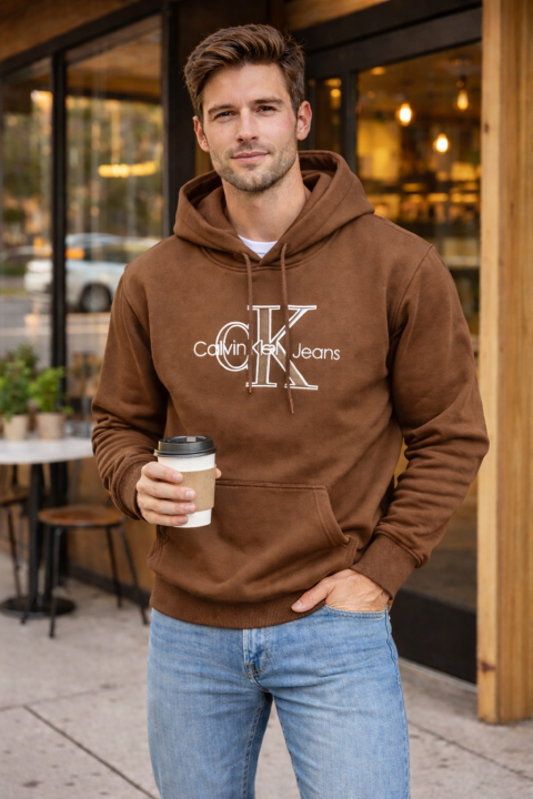CK HOODIES COFFEE M425-CF