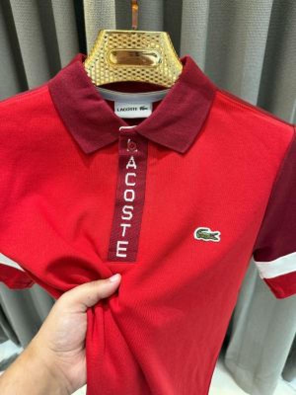 Lacost e Chest Logo Polo T-shirt Red