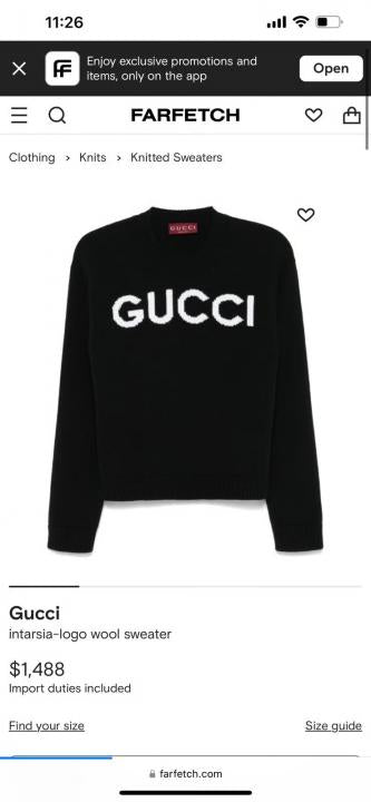 Gucc_i imported sweatshirt Black