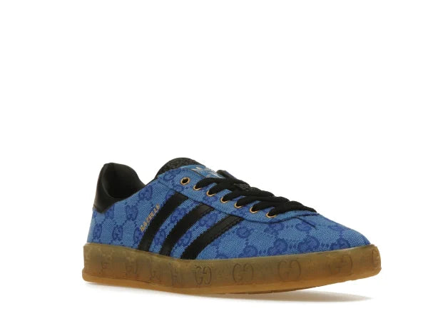 GUCCII X ADI GAZELLE BLUE GG MONOGRAM