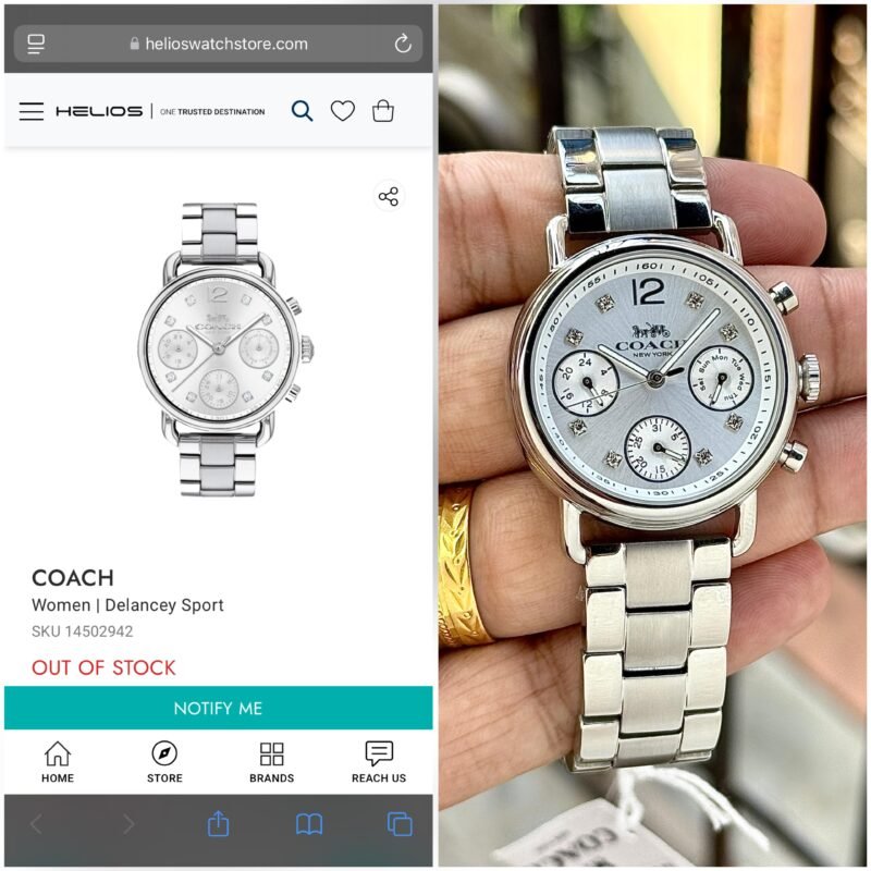 Coach White Dial Stainless