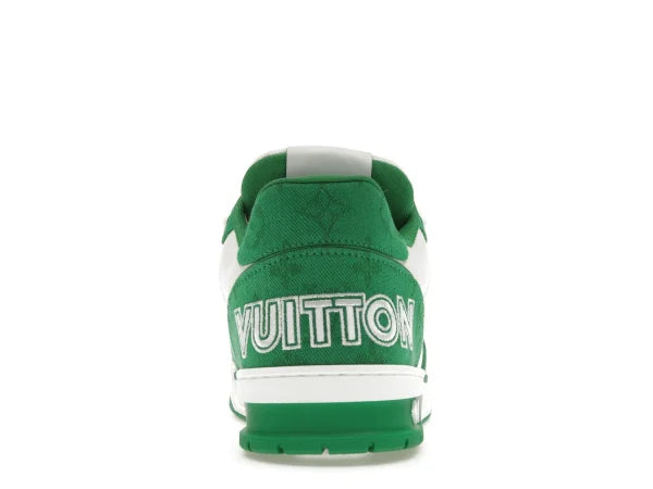 LV TRAINER GREEN MONOGRAM DENIM
