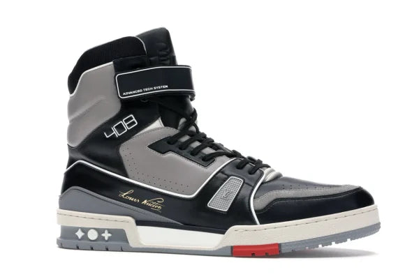 LV TRAINER SNEAKER BOOT HIGH BLACK GREY