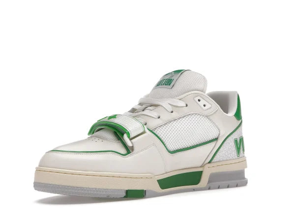 LV TRAINER STRIPE WHITE GREEN
