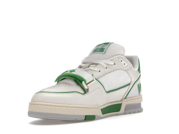 LV TRAINER STRIPE WHITE GREEN