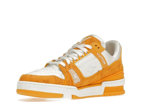 LV TRAINER YELLOW MONOGRAM DENIM WHITE