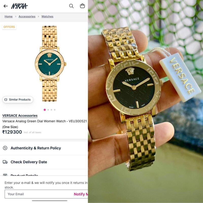 VERSACE VEU300521 GRECA BLACK DIAL