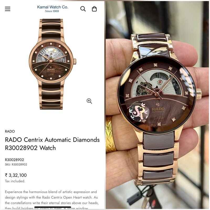 RADO UNISEX CENTRIX OPEN HEART AUTOMATIC