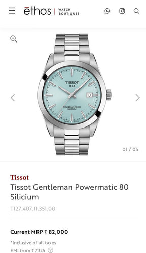 TISSOT T- CLASSIC POWERMATIC 80 AUTOMATIC