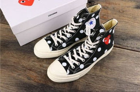 all star comme des gar ons play x chuck 70 high top sneakers Sale