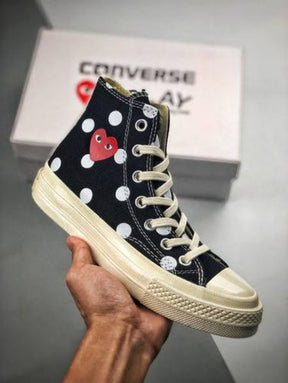 all star comme des gar ons play x chuck 70 high top sneakers Sale