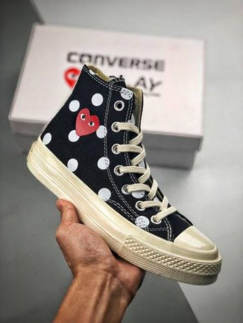 all star comme des gar ons play x chuck 70 high top sneakers Sale