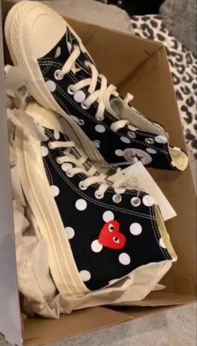 all star comme des gar ons play x chuck 70 high top sneakers Sale