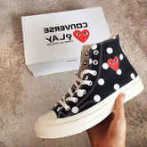all star comme des gar ons play x chuck 70 high top sneakers Sale