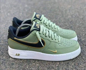 Airforce 1 low 07 olive green gold mini swoosh fix