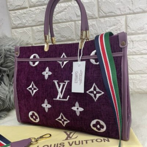 louis vuitto  n  tote  sling purpul bag (lv 691)