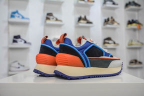 Balmainn multicolor suede panelled racer low top sneakers