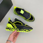 balmainn velvet nylon and mesh racer low top sneakers