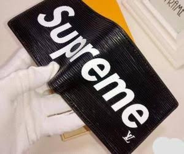 Supreme Mens Wallet With Box Black White