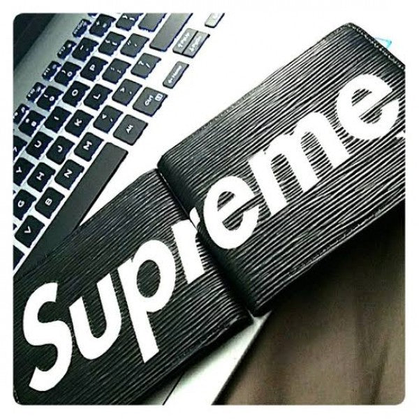 Supreme Mens Wallet With Box Black White