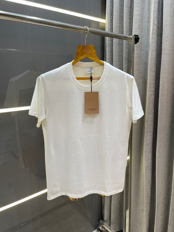 BURBERRY WHITE PREMIUM TURKISH T-SHIRT