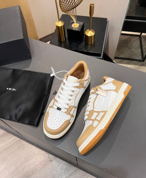 amirii skeleton low gold white sneaker fix