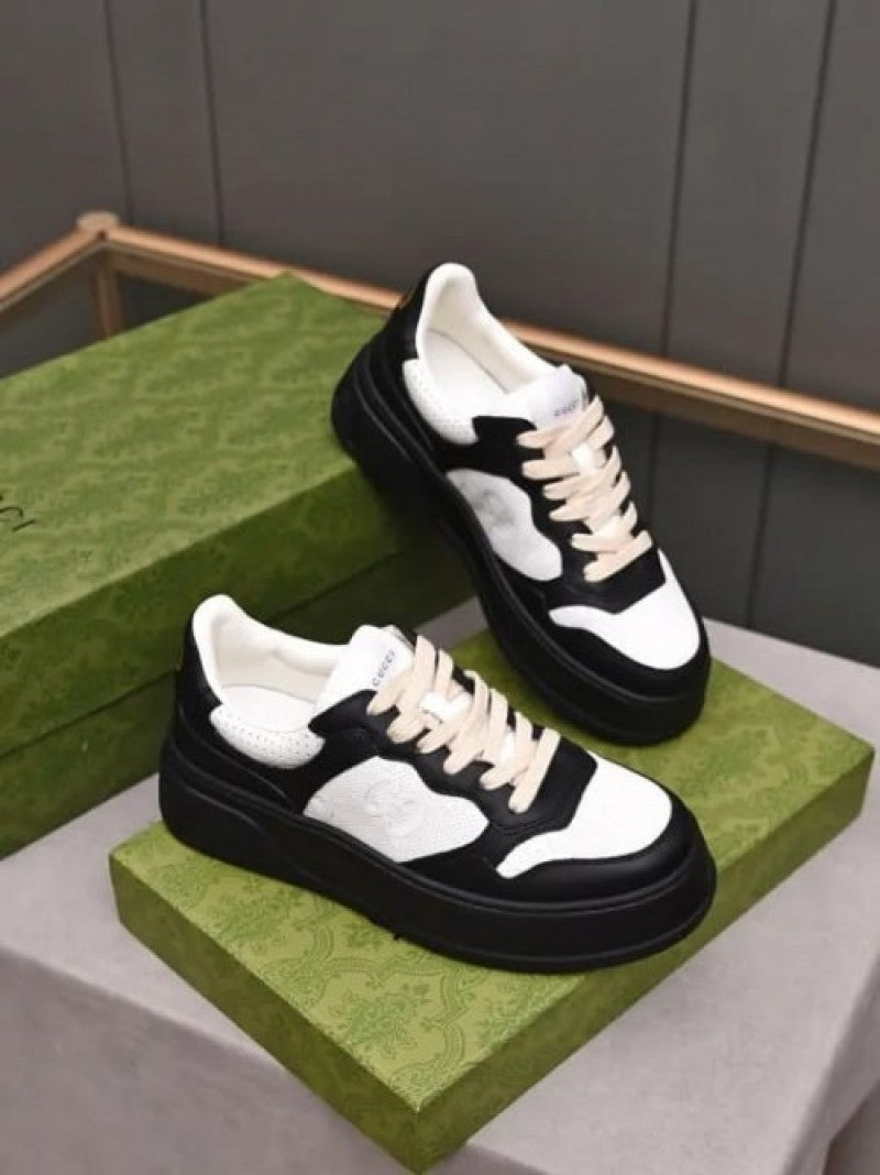 Gucci Embossed GG Logo Black White FIX (889