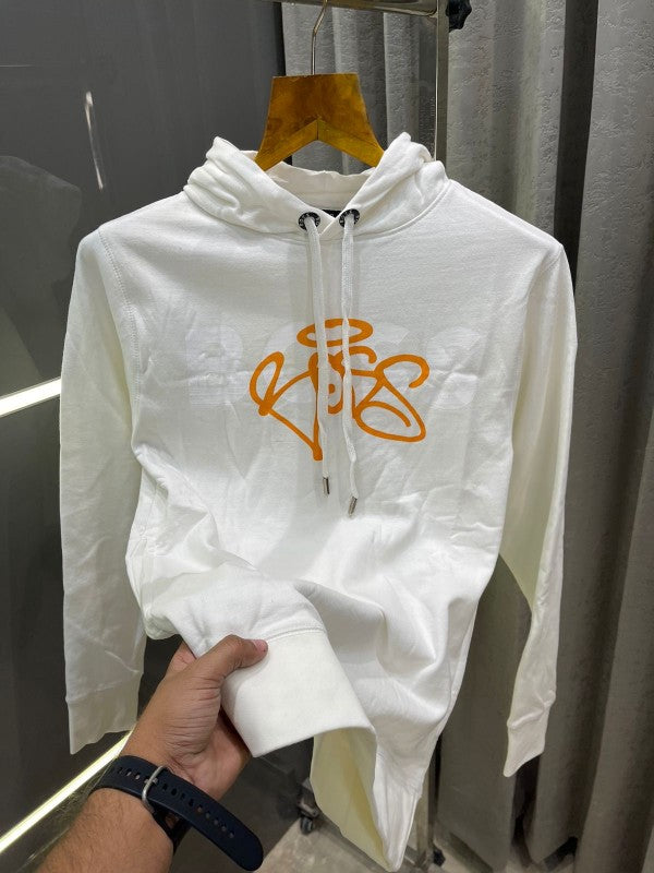 Big sale BOSS WHITE PRINTED PREMIUM HOODIE