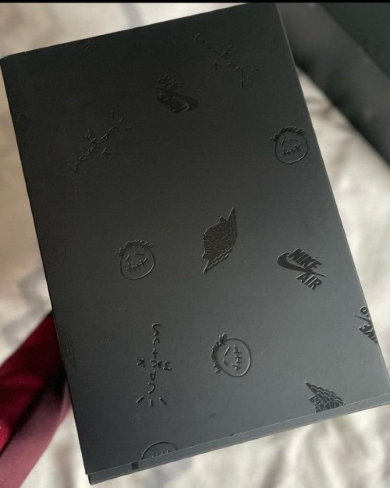 Travis Scott x Air Jordan 1 Low OG Black Phantom With Same Full Kit S Show In Image same Packing Semi UA