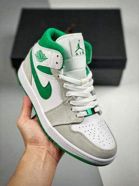Air Jordan 1 Mid SE Grey Pine Green