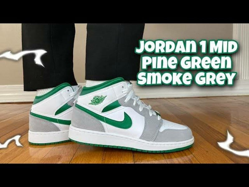 Air Jordan 1 Mid SE Grey Pine Green