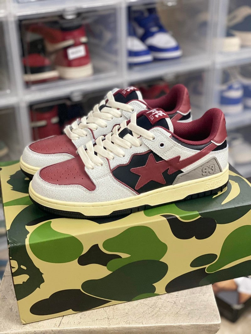 Bape Sk8 Sta Red Grey Black and grey are classic