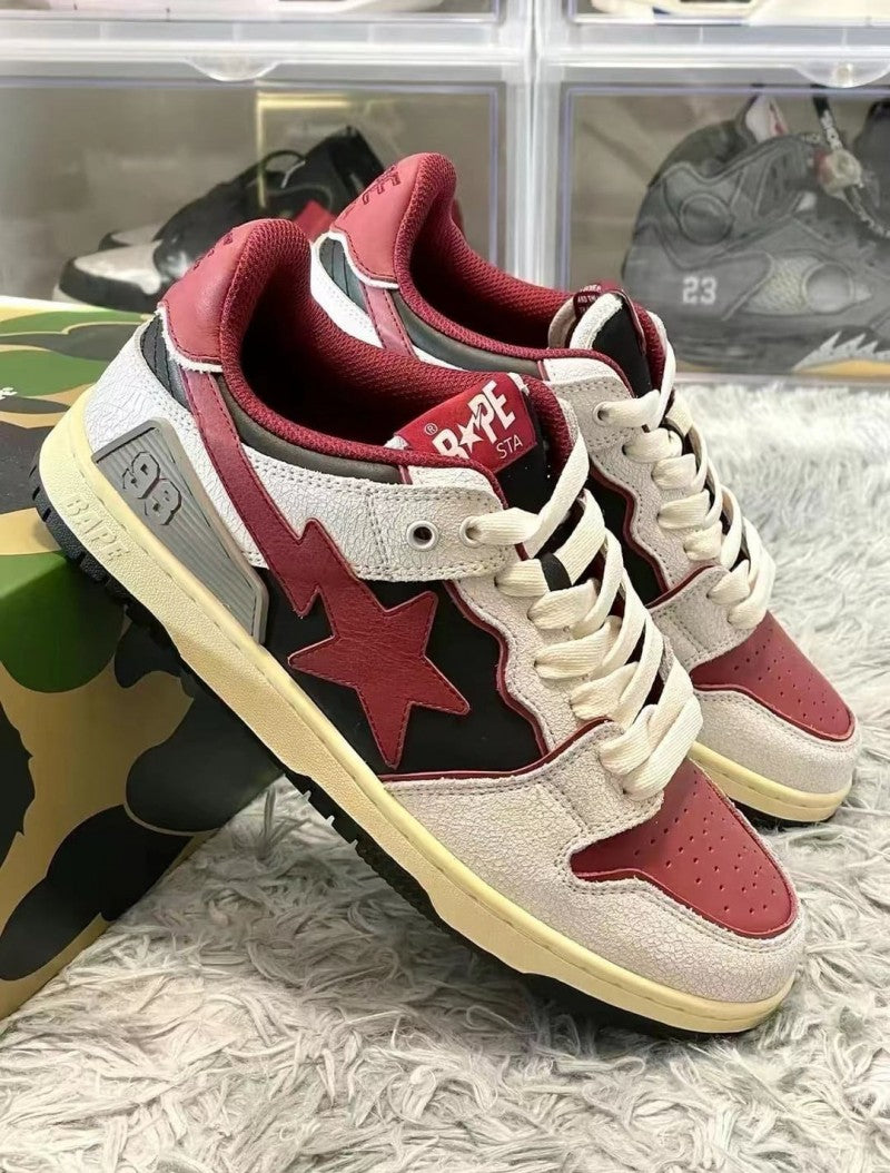 Bape Sk8 Sta Red Grey Black and grey are classic