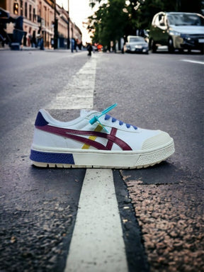 Asicss court trail white red fix