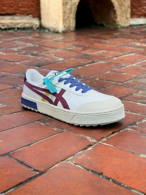 Asicss court trail white red fix