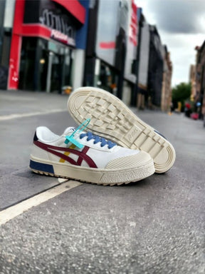 Asicss court trail white red fix