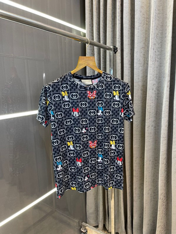 GUCC.I BLACK PRINTED PREMIUM T-SHIRT