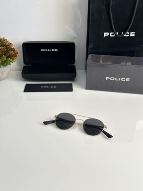 Police 011 Gold Black