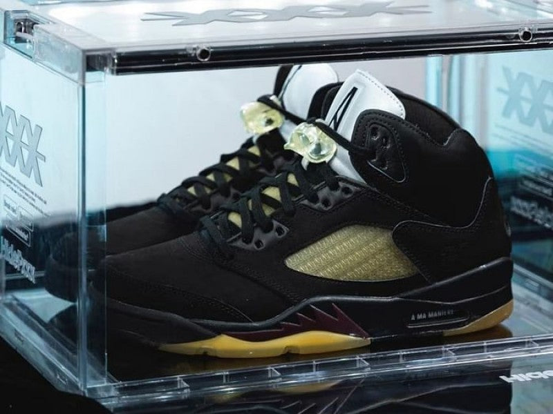 A Ma Maniere x Air Jordan 5 Burgundy Crush Black Pale Ivory FIX