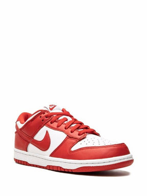 Nikee dunk low nature white gym red
