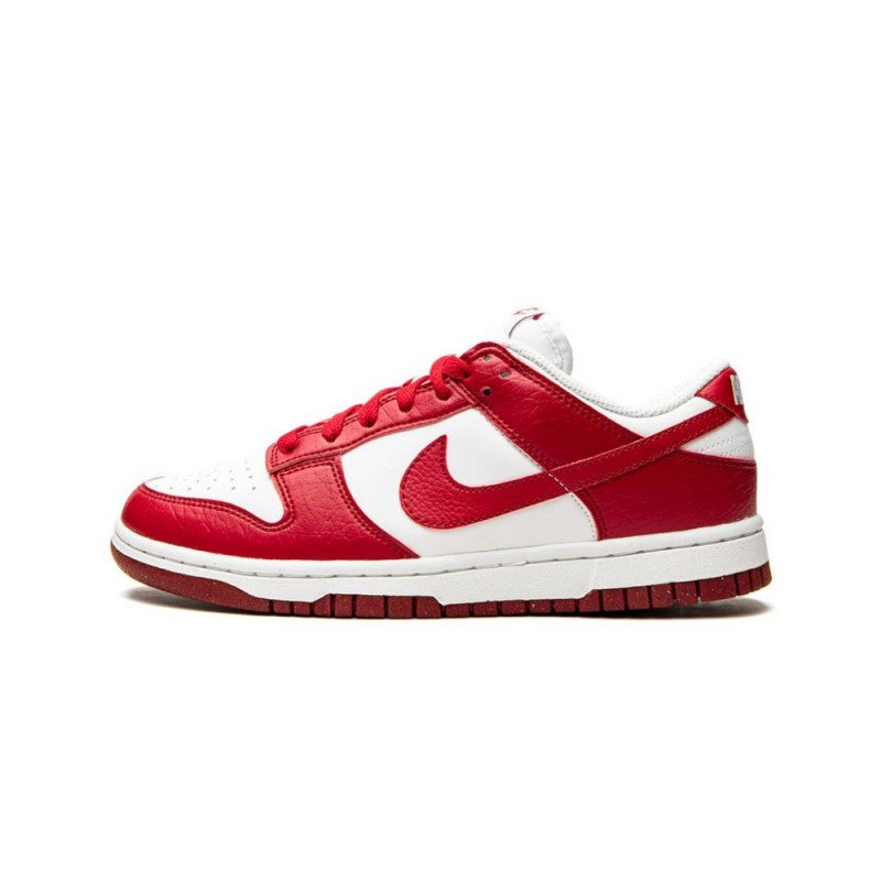 Nikee dunk low nature white gym red