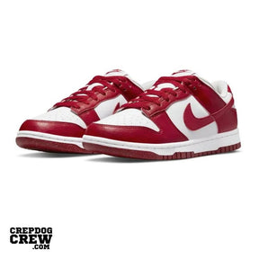 Nikee dunk low nature white gym red