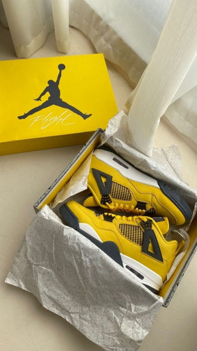 Air Jordan Retro 4 Lighting Yellow Semi UA Sale